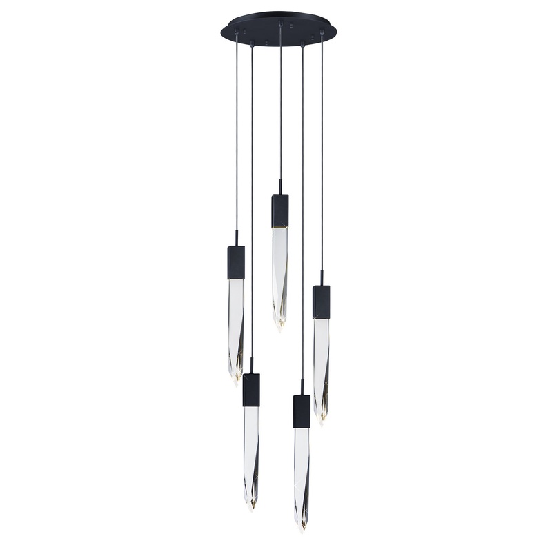 ET2 E31244-20BK Quartz LED Pendant, Black