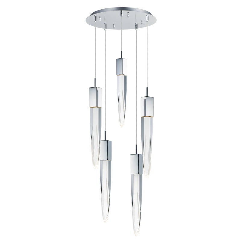 ET2 E31244-20PC Quartz LED Pendant, Polished Chrome