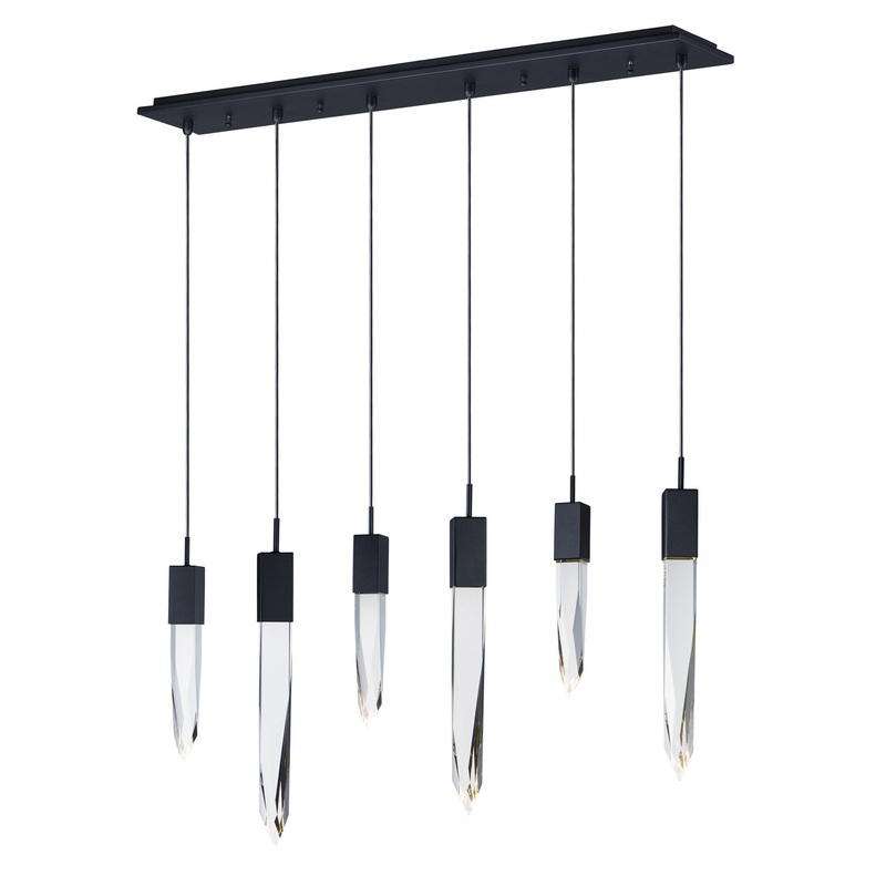ET2 E31245-20BK Quartz LED Pendant, Black