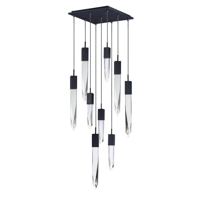 ET2 E31246-20BK Quartz LED Pendant, Black