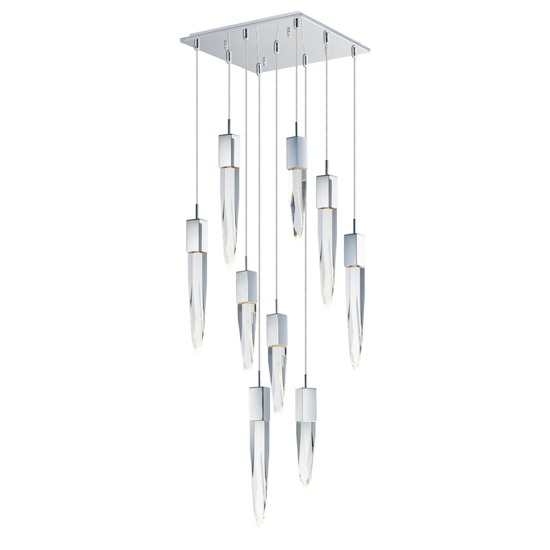 ET2 E31246-20PC Quartz LED Pendant, Polished Chrome