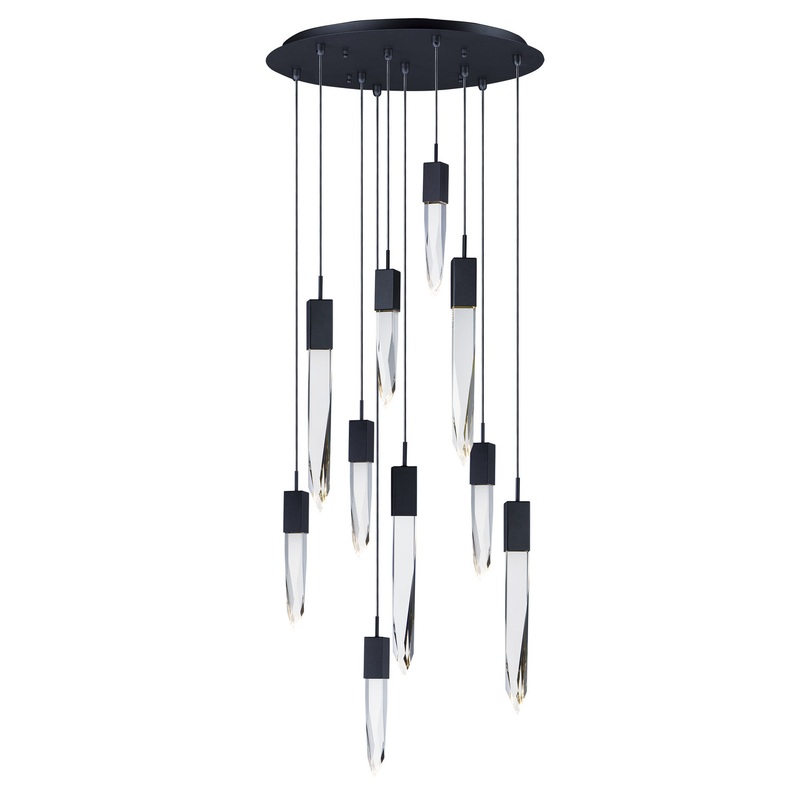 ET2 E31247-20BK Quartz LED Pendant, Black