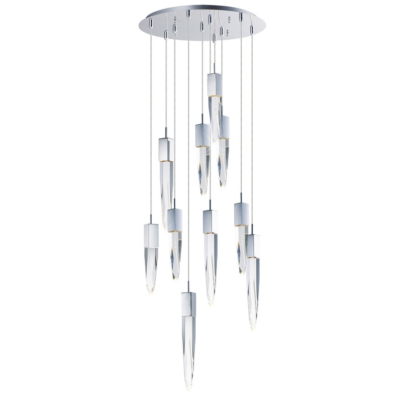ET2 E31247-20PC Quartz LED Pendant, Polished Chrome