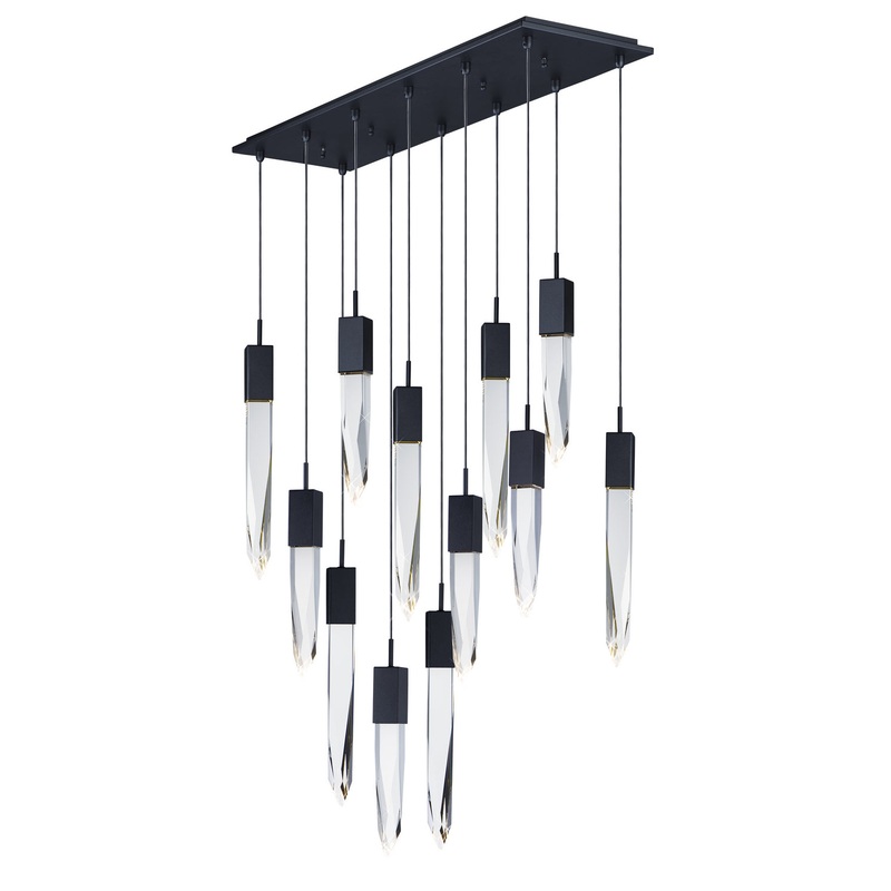 ET2 E31248-20BK Quartz LED Pendant, Black