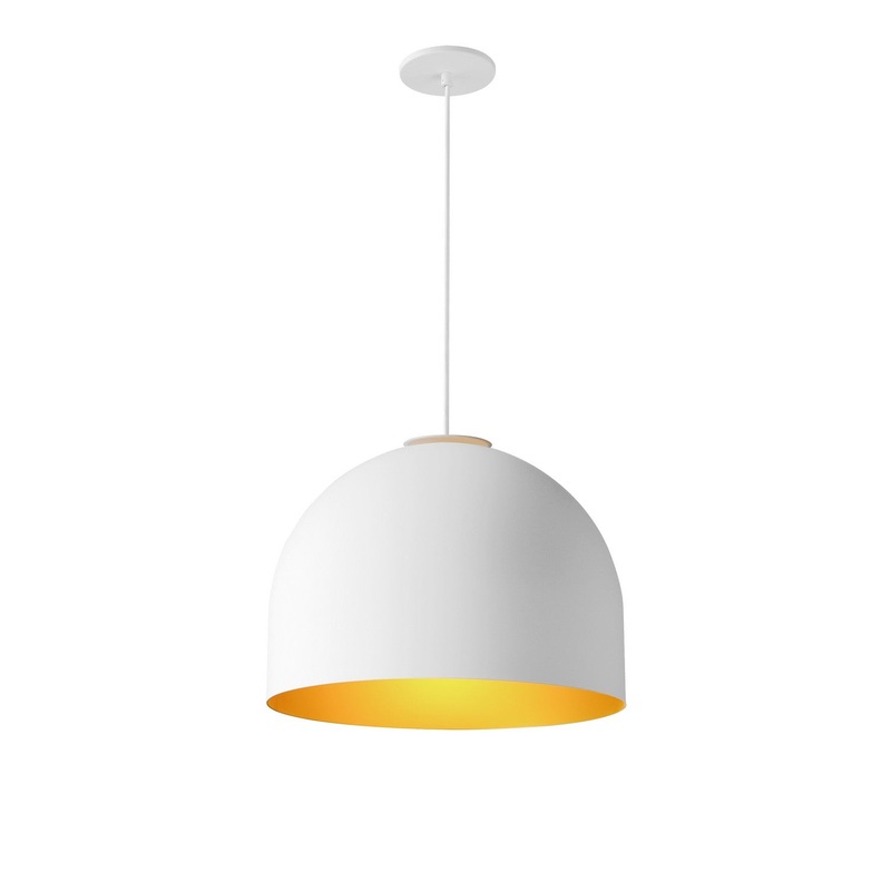 ET2 E34604-54WTGLD Foster LED Pendant, White/Gold