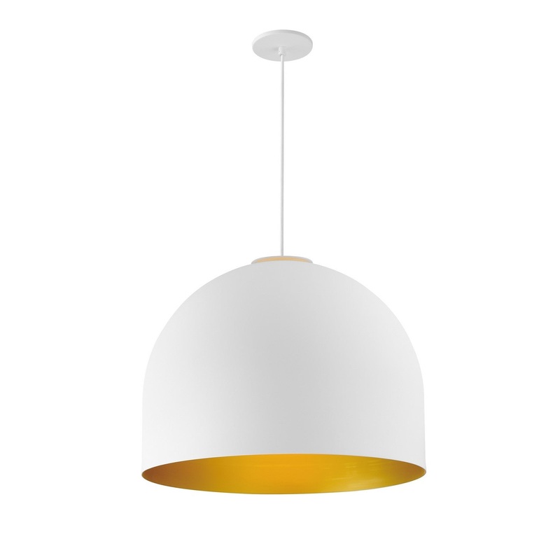 ET2 E34606-54WTGLD Foster LED Pendant, White/Gold