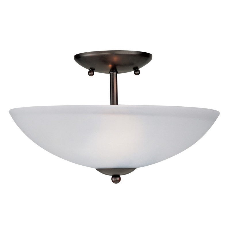 Maxim 10042FTBK Logan Two Light Semi-Flush Mount, Black