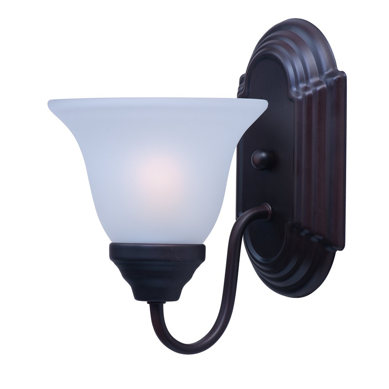 Maxim 8011FTOI Essentials - 801x One Light Wall Sconce, Oil Rubbed Bronze