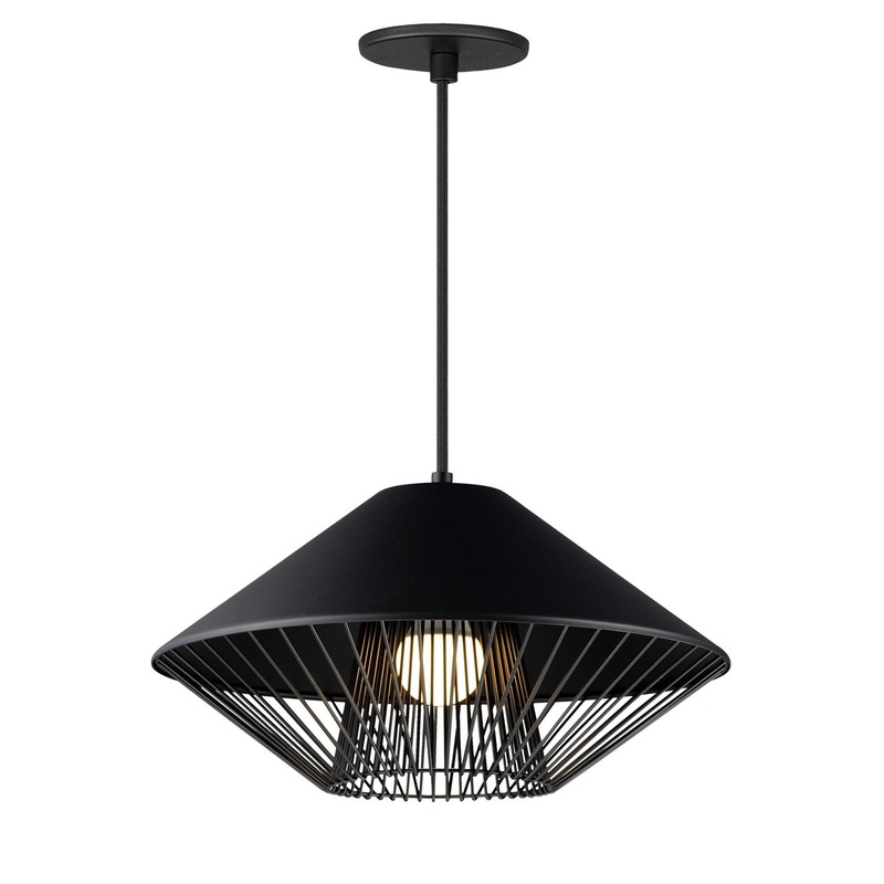 ET2 E11395-BKGLD Phoenix LED Pendant, Black / Gold