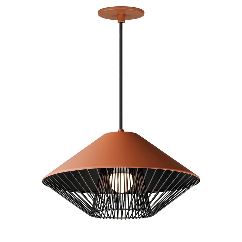 ET2 E11395-BRKBK Phoenix LED Pendant, Brick/Black