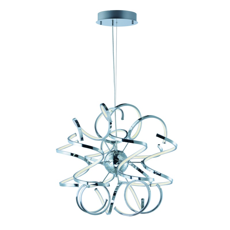 ET2 E21411-PC Chaos LED Pendant, Polished Chrome