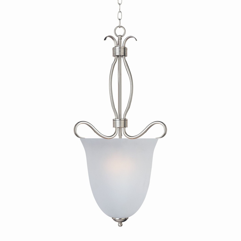 Maxim 10131FTSN Basix Four Light Entry Foyer Pendant, Satin Nickel
