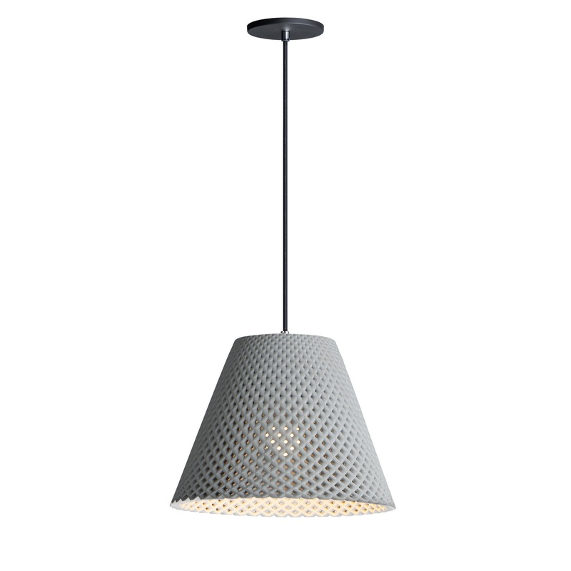 Maxim 10145GYBK Woven One Light Pendant, Gray / Black