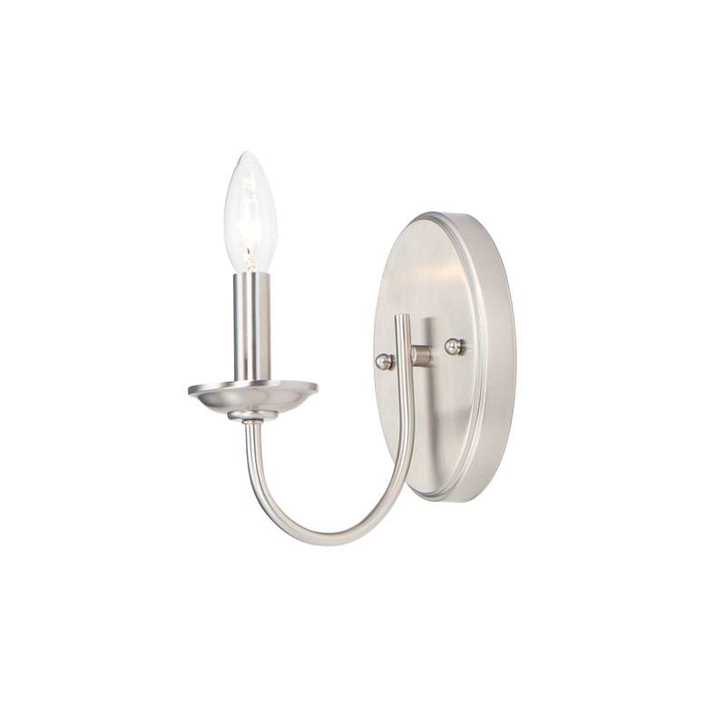Maxim 10351SN Logan One Light Wall Sconce, Satin Nickel