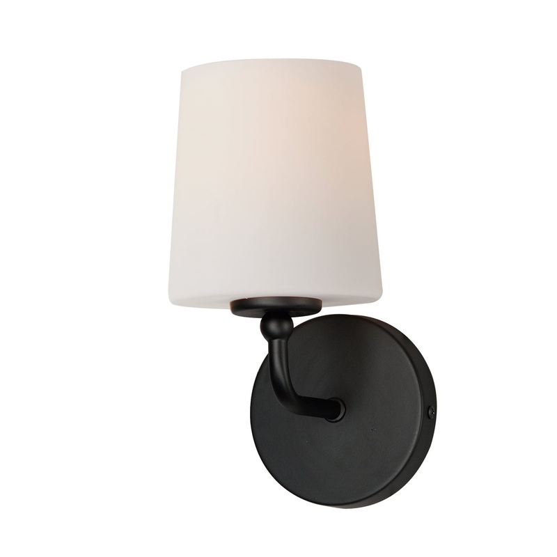 Maxim 12091SWBK Bristol One Light Wall Sconce, Black