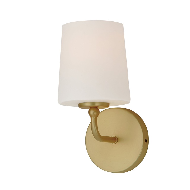 Maxim 12091SWSBR Bristol One Light Wall Sconce, Satin Brass
