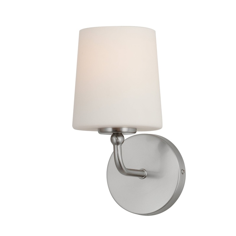 Maxim 12091SWSN Bristol One Light Wall Sconce, Satin Nickel