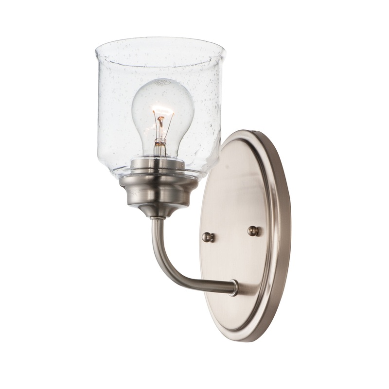 Maxim 12261CDSN Acadia One Light Wall Sconce, Satin Nickel