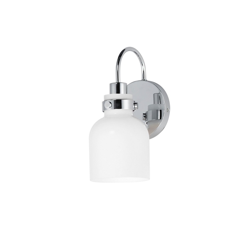 Maxim 12331WTPC Milk One Light Wall Sconce, Polished Chrome