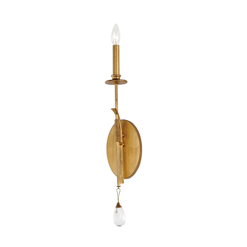 Maxim 12741CHGL Eden One Light Wall Sconce, Charcoal Gold Leaf