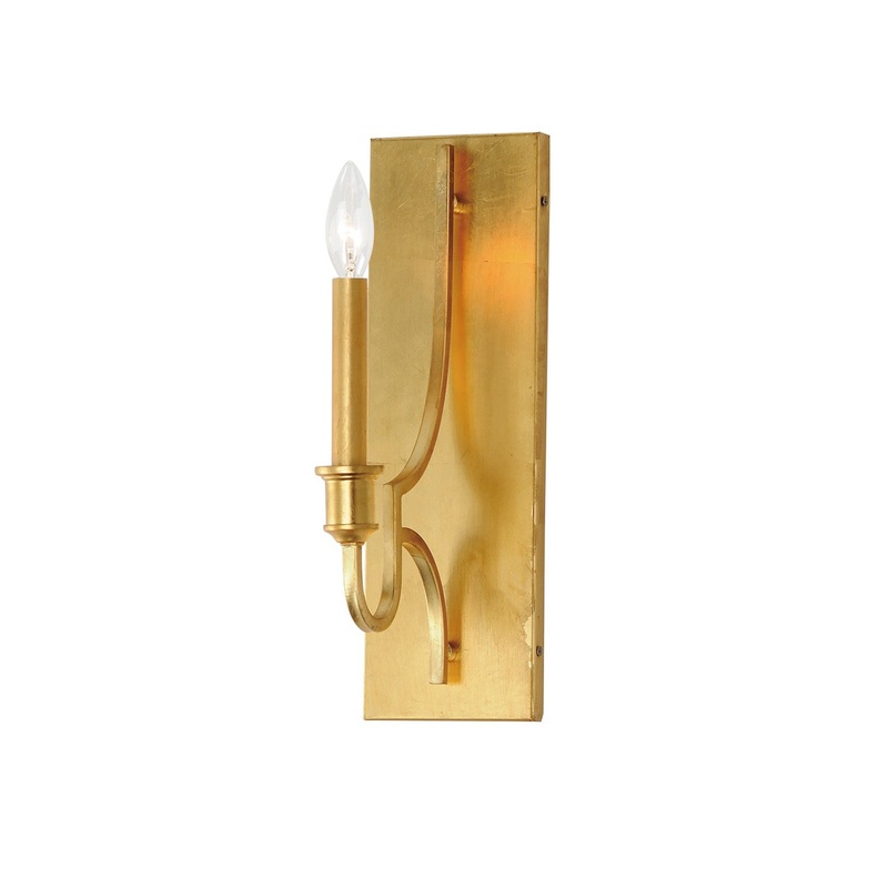 Maxim 12781GL Normandy One Light Wall Sconce, Gold Leaf