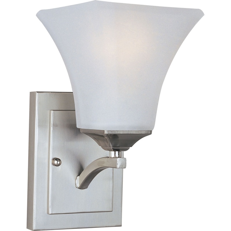 Maxim 20098FTSN Aurora One Light Wall Sconce, Satin Nickel