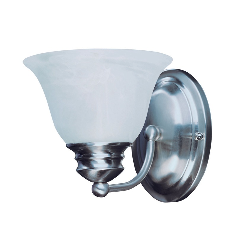 Maxim 2686FTSN Malaga One Light Wall Sconce, Satin Nickel