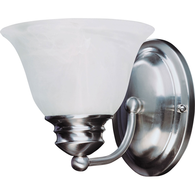 Maxim 2686MRSN Malaga One Light Wall Sconce, Satin Nickel