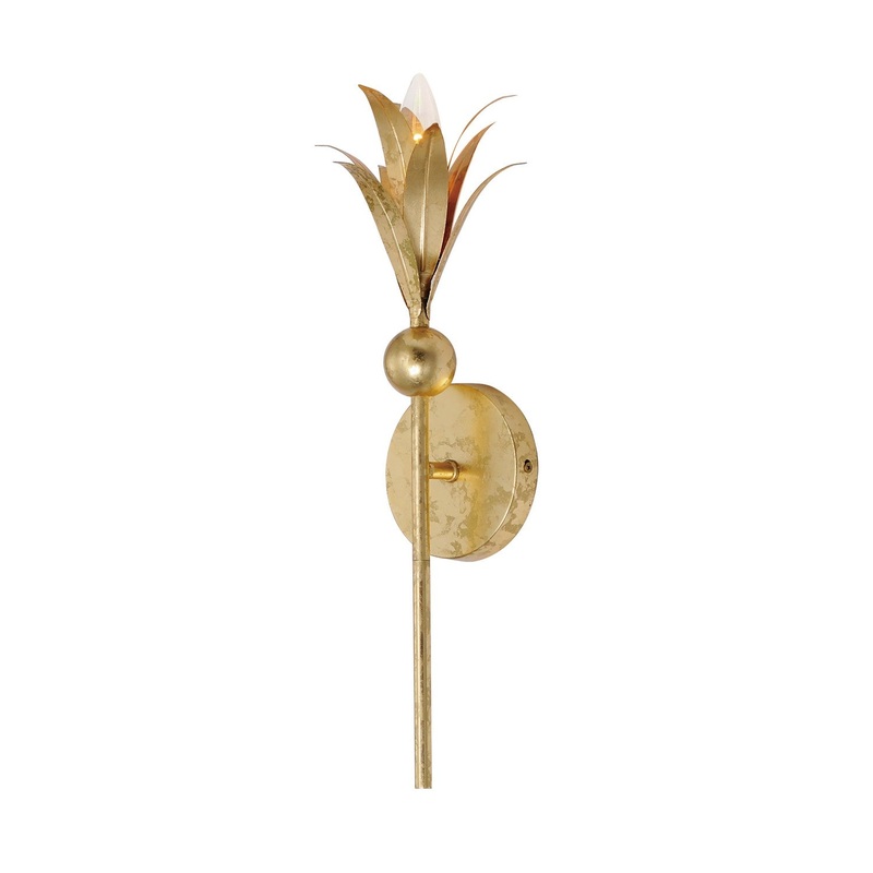 Maxim 2881GL Paloma One Light Wall Sconce, Gold Leaf