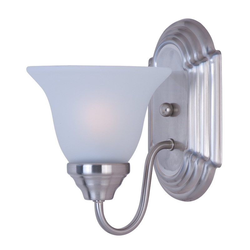 Maxim 8011FTSN Essentials - 801x One Light Wall Sconce, Satin Nickel