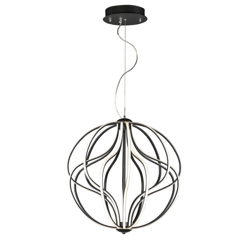 ET2 E21176-BK Aura LED Pendant, Black