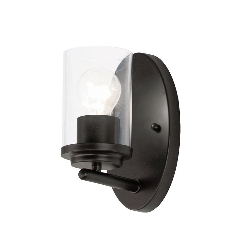 Maxim 10211CLBK Corona One Light Wall Sconce, Black
