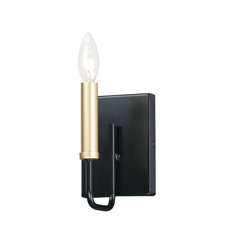 Maxim 10251BKGLD Sullivan One Light Wall Sconce, Black / Gold