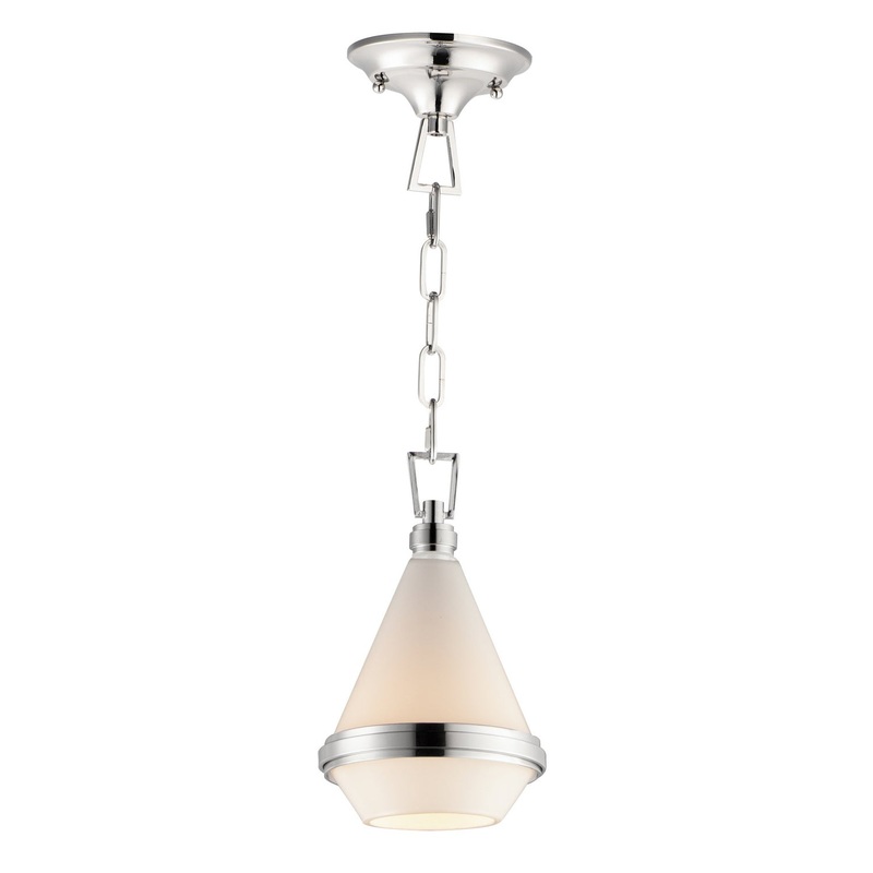 Maxim 10372WTPN Giza One Light Mini Pendant, Polished Nickel