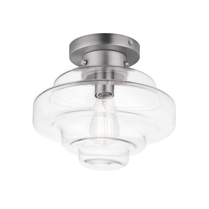 Maxim 11120CLSN Harbor One Light Flush Mount, Satin Nickel