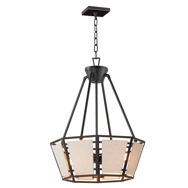 Maxim 20265CVBK Montauk Four Light Chandelier, Black