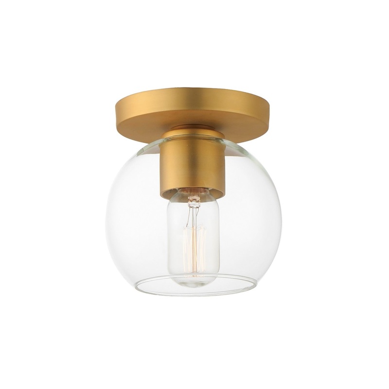 Maxim 21630CLNAB Knox One Light Flush Mount, Natural Aged Brass