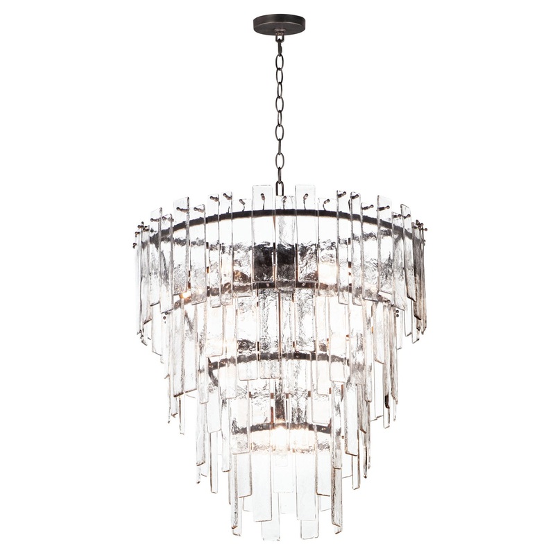 Maxim 21837AGDBZ Warren 12 Light Pendant, Dark Bronze