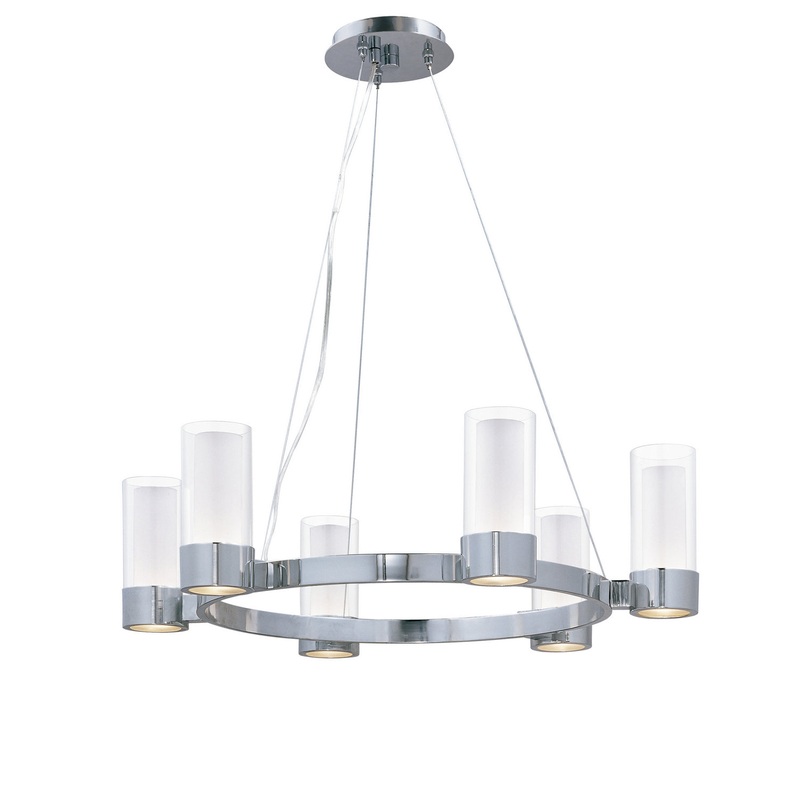 Maxim 23077CLFTPC/BUL Silo LED Chandelier, Polished Chrome