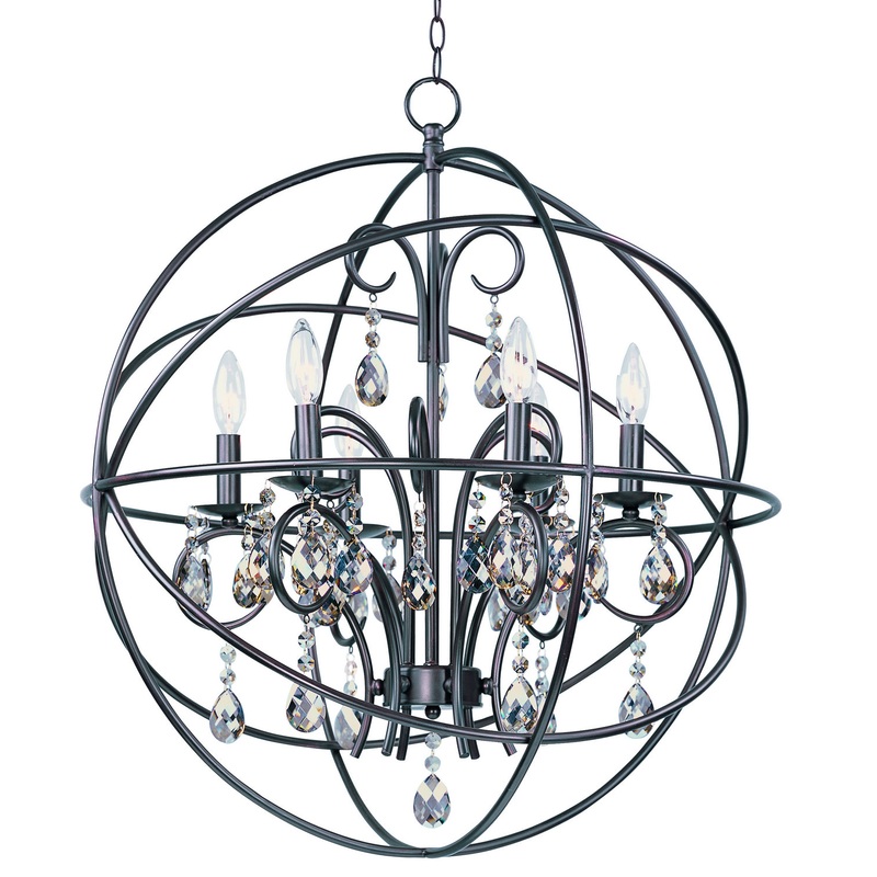 Maxim 25144OI Orbit Six Light Pendant, Oil Rubbed Bronze