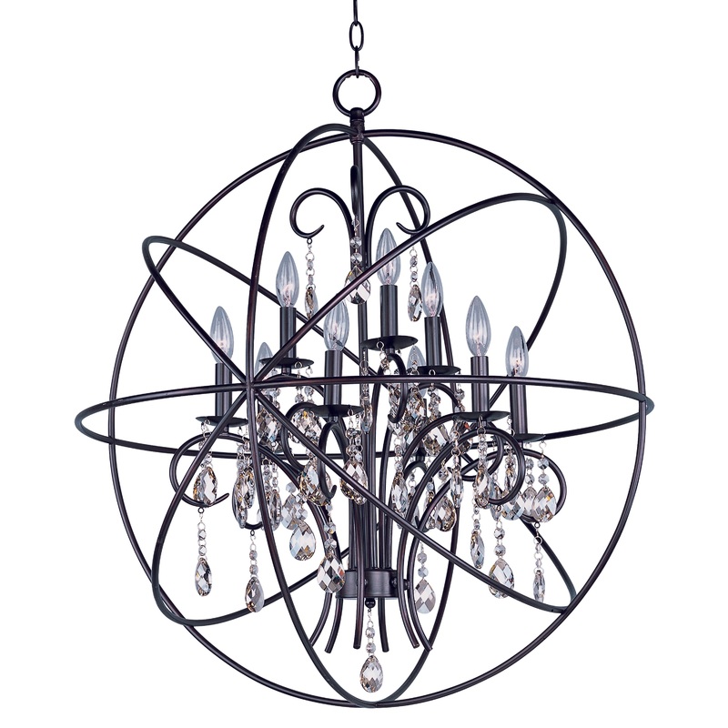 Maxim 25145OI Orbit Nine Light Pendant, Oil Rubbed Bronze