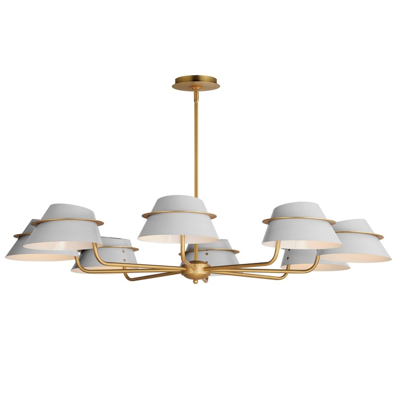 Maxim 25228LFGNAB Lucas Eight Light Chandelier, Natural Aged Brass