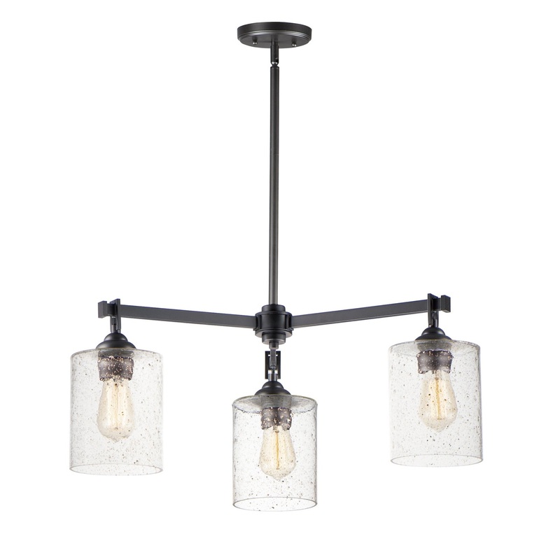 Maxim 25273SSBZ Stonehenge Three Light Chandelier, Bronze