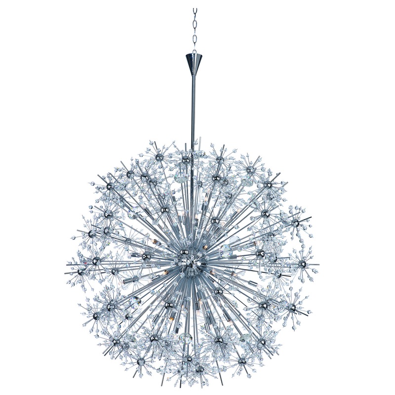 Maxim 39747BCPC Starfire 40 Light Chandelier, Polished Chrome