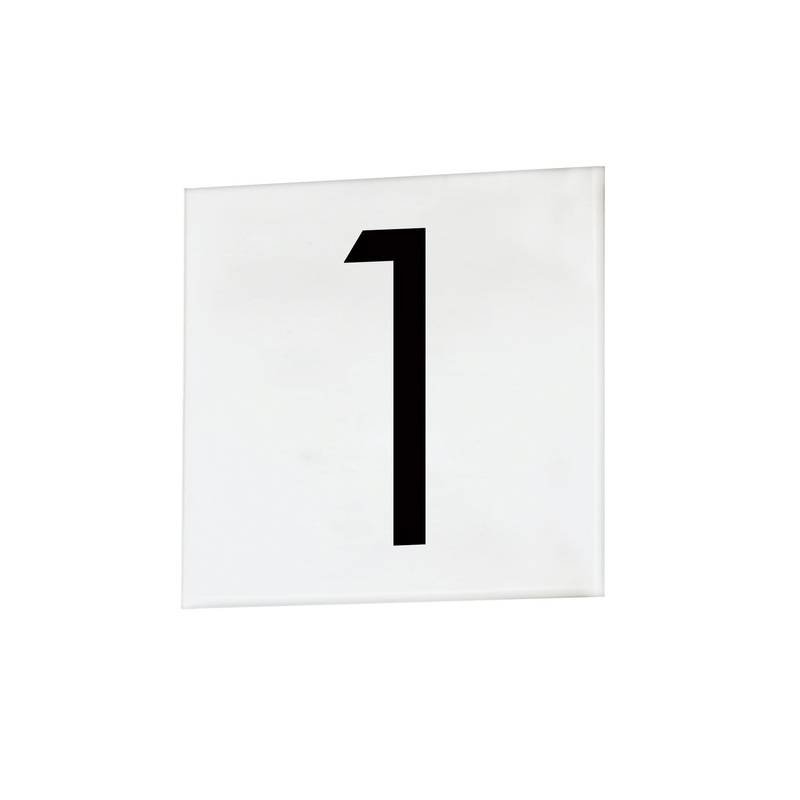 Maxim 53671WT Address Square Tile, White