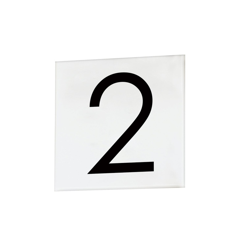 Maxim 53672WT Address Square Tile, White