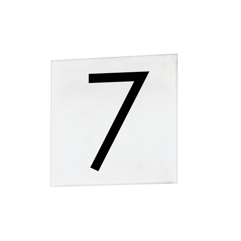 Maxim 53677WT Address Square Tile, White