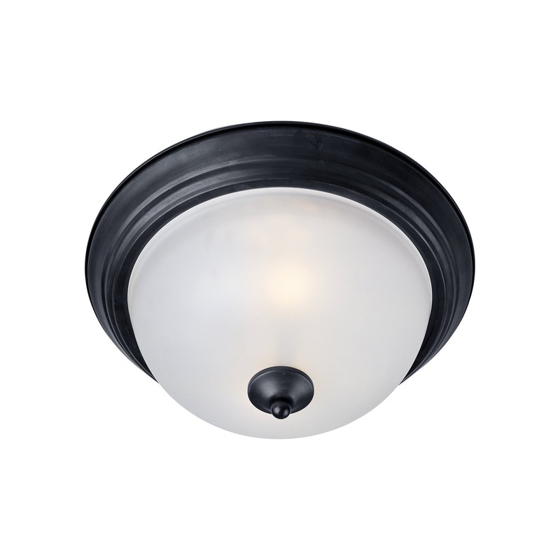 Maxim 5840FTBK Essentials - 584x One Light Flush Mount, Black