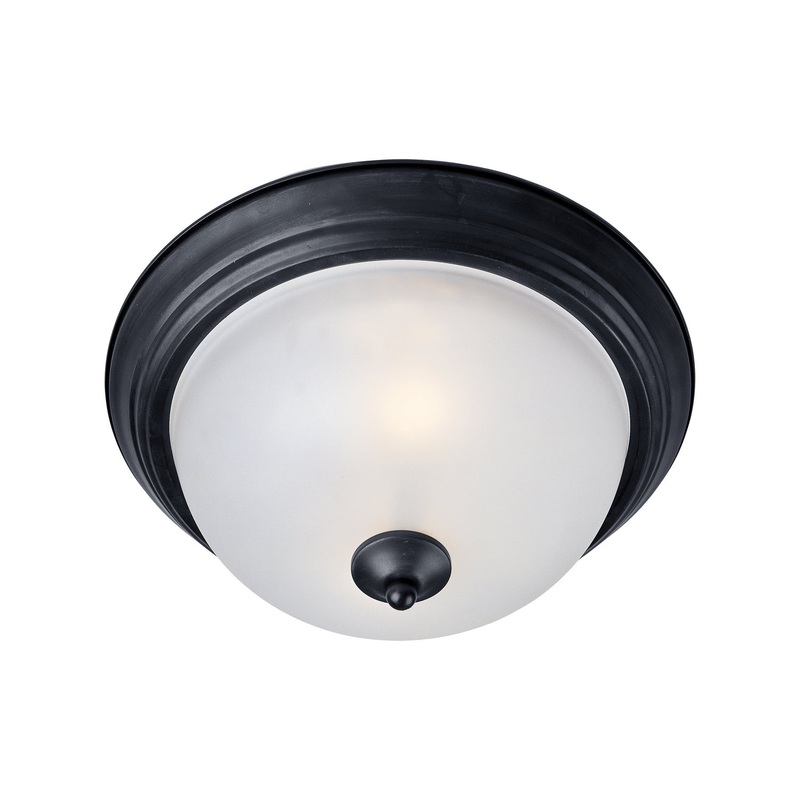 Maxim 5841FTBK Essentials - 584x Two Light Flush Mount, Black