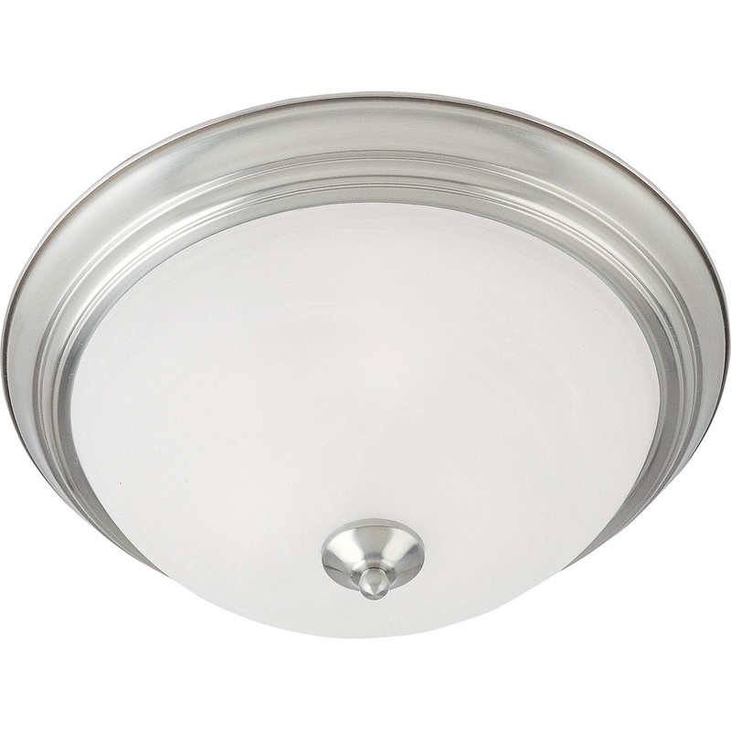 Maxim 5841MRSN Essentials - 584x Two Light Flush Mount, Satin Nickel